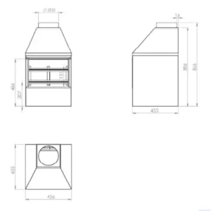 Churrasqueira Metalica Pq 650c Metavila - Imagem 2