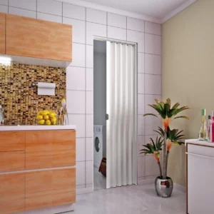 Porta Pvc Sanfonada 70cm Branca Plasbil