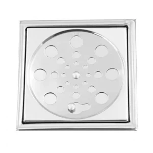 Conj Grelha C/aro + Porta Grelha 15x15 Quad C/fecho Inox