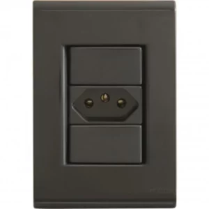 Liz 1 Tomada 10a Grafite 57173010 Tramontina