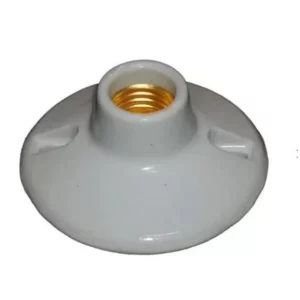 Suporte Louça E27 Tipo Plafon Base Grande (porcelana)