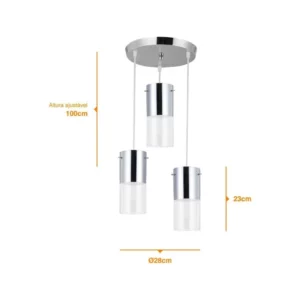 Pendente First 3l E27 Ax294103pdmcrv2 Bronzearte - Imagem 7