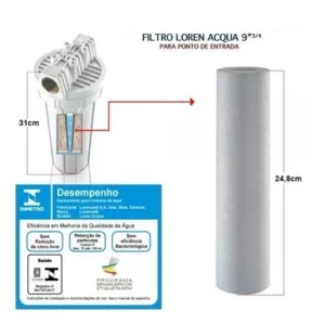 Elemento Filtrante Polipropileno Poe 9 3/4 Lorenzetti - Imagem 3