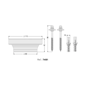 Anel Vedacao Guia+fixacao P/ Bacia Sanit 7491 Censi - Imagem 4
