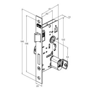 Fechad. Stam Ext 803/37 Roseta Inox - Imagem 4