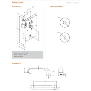 Fechad. Stam Int 813/37 Roseta Inox - Imagem 3