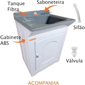 Tanque Fibra 40l Cinza 023 - Imagem 2