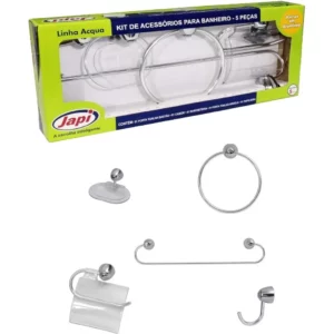 Kit Acess Acqua Cromado 5 Pecas - Imagem 3