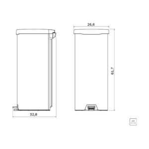 Lixeira Inox C/pedal New 30l - Imagem 7