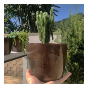 Cachepo Elegance Redondo 03 Cafe Imperial - Imagem 6