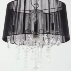 Pendente Adn 4002 Cupula Preta 40cm