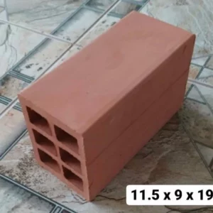 Tijolo 6 Furos 9 X 11,5 X 19 a Vista Verm. Meio