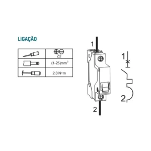 Disjuntor Bipolar 63a Tramontina - Imagem 5