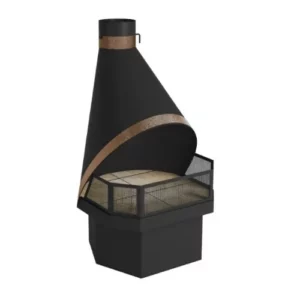 Lareira Suica Preta/dourada - Imagem 1