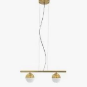 Pend Metal Dourado 3 Lamp + Vidro Ambar - Imagem 1