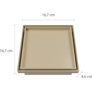 Ralo Oculto Quadrado Univ 15x15 Bege - Imagem 3