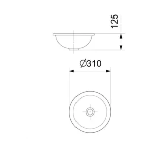 Cuba de Sobrepor Ou Embutir 310mm Incepa* - Imagem 3
