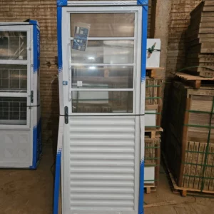 Porta Alum Esq Inova Mista Bascul Branca 84x215 Marco 12 - Imagem 1