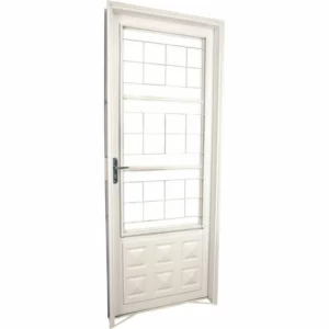 Porta Alum Esq Inova Postigo/almof Branca 84x215 Marco 12 - Imagem 1