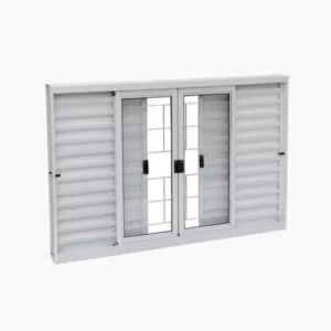 Janela Veneziana 100x100 Inova Quad Marco 12 - Imagem 1