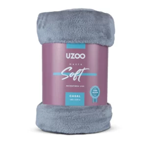 Manta Microfibra Flannel Soft Casal 180x220cm Cinza