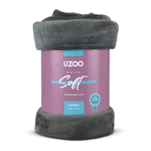 Manta Microfibra Flannel Soft Casal 180x220cm Marrom