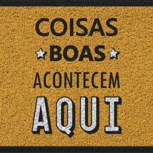 Capacho Vinilico Estampado 60x40cm Coisas Boas Klf02