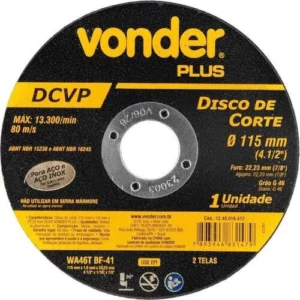 Disco Corte 115,0x1,6x22,23 Dcvp  Vonder Plus