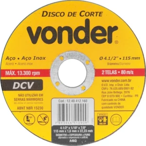 Disco Corte 115,0x1,6x22,23 Dcv Vonder