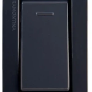 Liz 1 Interruptor Simples 10a P/ Moveis Grafite Tramontina - Imagem 1