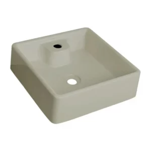 Cuba de Apoio Marmorite Quadrada Biscuit