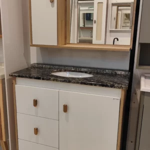 Kit Balcao Luminetto 0,80cm Honduras C/marmore - Imagem 1