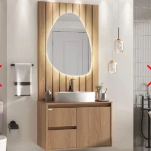 Kit Balcao Fabribam 60cm Nicole Suspenso - Imagem 1