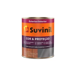 Tinta Esmalte Sintético Cor e Proteção Brilhante para Madeira e Metal Cinza Médio 900ml - Suvinil - Tinta Esmalte Sintético Cor e Proteção Brilhante para Madeira e Metal Cinza Médio 900ml - Suvinil