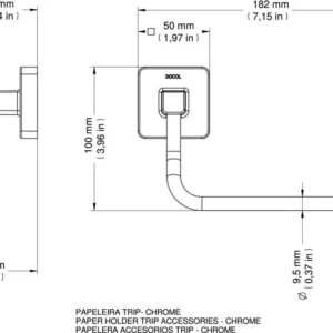 Papeleira Trip Cr Docol - Imagem 3
