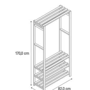 Estante Lira Arara de Roupas/sapateira (gaam) - Imagem 2