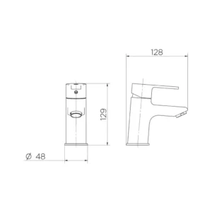Mist Monoc Balc Lavat 1/2 Gali Chrome - Imagem 3