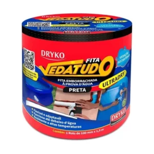 Fita Adesiva Preta 100mm 1,5m Dryko