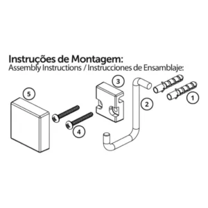 Toalheiro de Parede Duplo 45cm Cobre - Imagem 4