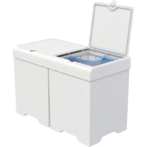 Lixeira Smile Plus C/ 2 Compartimentos de 5,4 Litros Branc