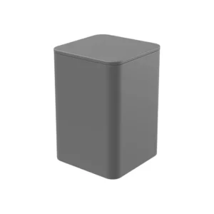 Porta Algodao com Tampa Smile Cinza - Imagem 1