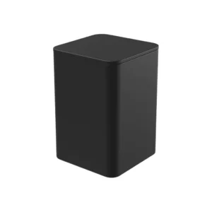 Porta Algodao com Tampa Smile Preto