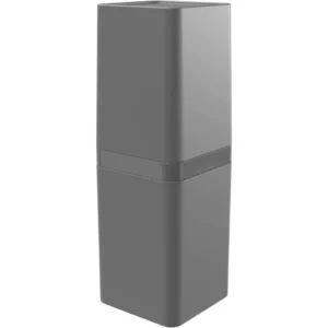 Porta Escovas de Dente com Tampa Smile Cinza