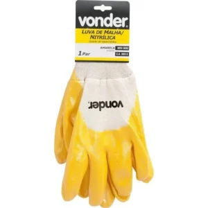 Luva Malha/nitrilica Amarela Vonder - Imagem 2