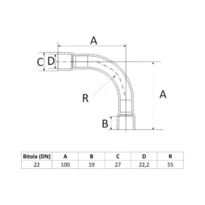 Curva 90 F F  Cpvc 22mm Amanco - Imagem 2