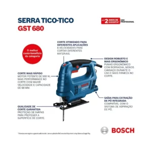 Serra Tico-tico Gst 680 500w Bosch - Imagem 4