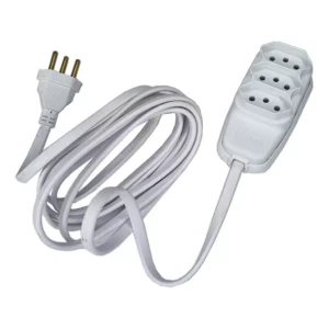 Extensao Economica 3 Tom Cabo Pp 10a 2500w 250v 2,5m Ilumi - Imagem 2