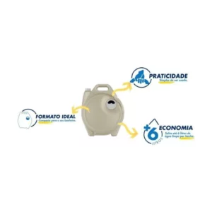 Coletor Ecobanho Bege Fortlev - Imagem 3