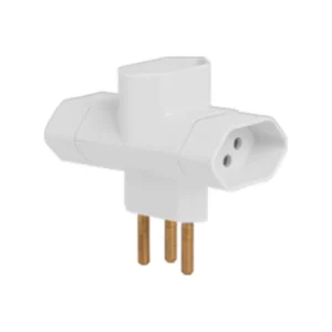 Ilumi Plugue 3 Saidas Tipo T 3p 10a Branco - Imagem 3
