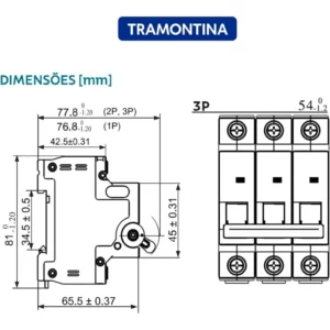 Soprano/tramontina Disjuntor Din 3p 32a - Imagem 3